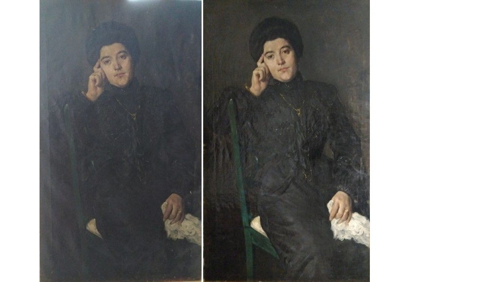 Restauración de un retrato al óleo