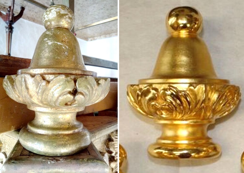 Técnica del dorado al agua en las imagenes procesionales de madera.
