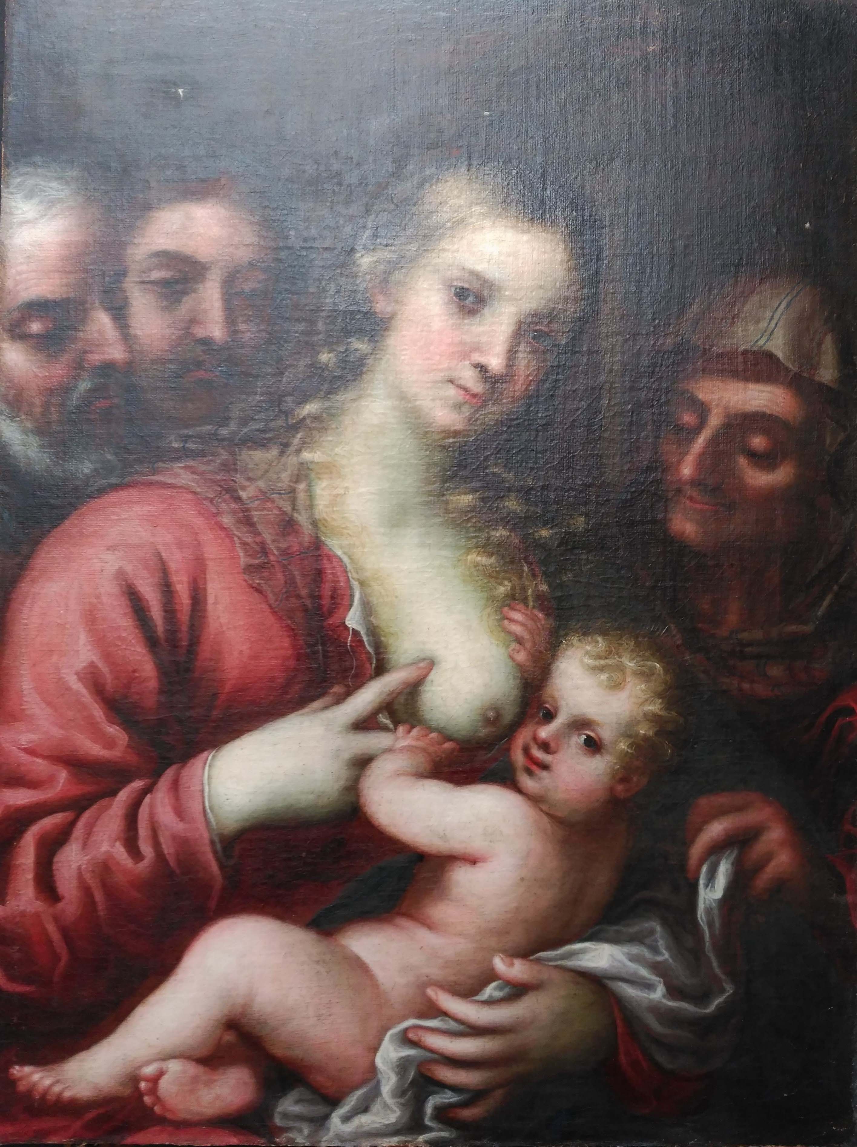 Virgen De La Leche Obra Del Siglo XVII De José García Hidalgo.