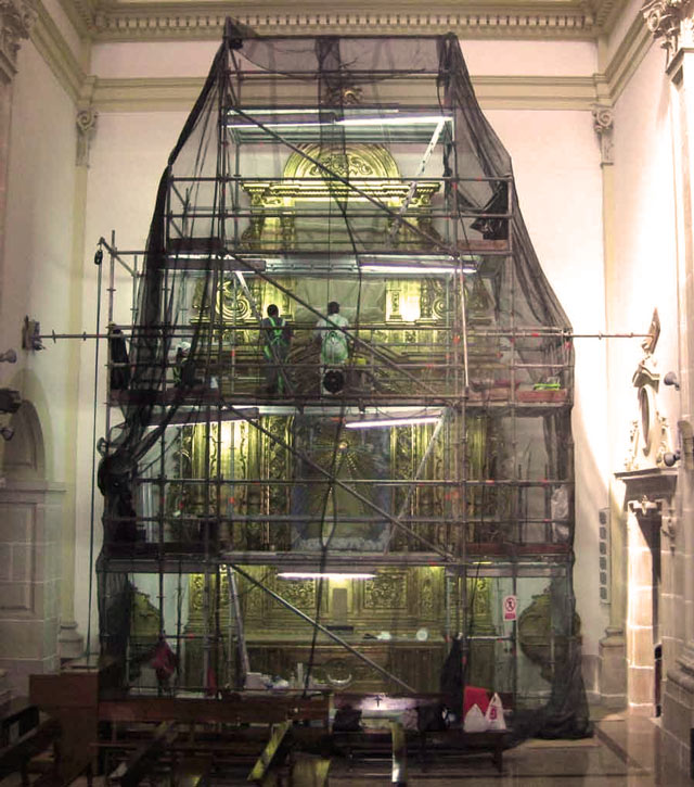 Restauración del retablo de la Iglesia del Salvador de Jumilla