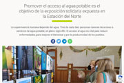 Promover el acceso al agua potable es el objetivo de la exposición solidaria expuesta en la Estación del Norte