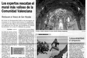 Las Provincias  Restauración de los frescos de San Nicolás. Junio 2001